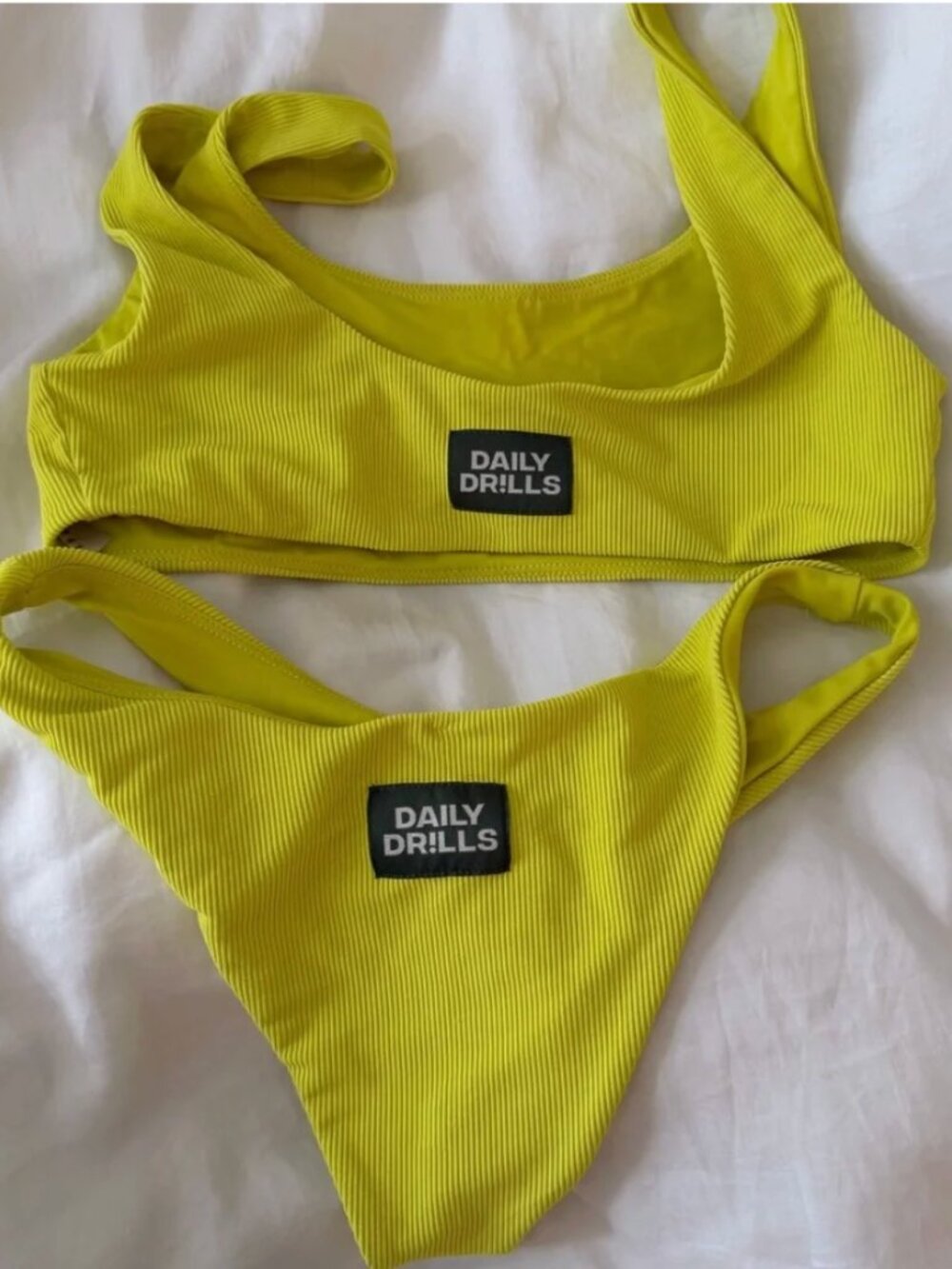 Daily Drills Neon Yellow Bikini Set